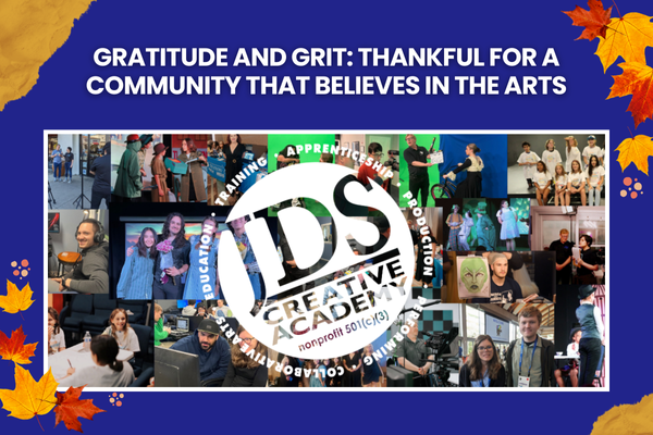 Students and instructors at JDS Creative Academy smiling together during a fall arts class.This Thanksgiving, JDS Creative Academy celebrates the students, staff, donors, and community who make inclusive arts education possible. Discover how creativity, gratitude, and grit shape our mission and impact.